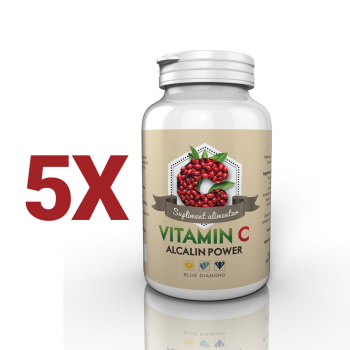 PACHET PROMOTIONAL 5 Vitamina C Alcalin Power – Vitamina C din ascorbat de calciu, m...