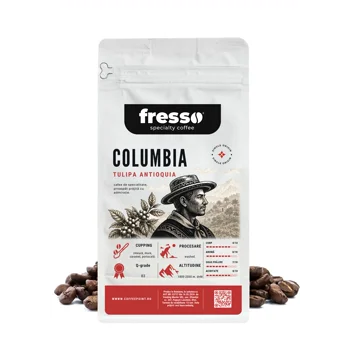 Fresso Specialty - Columbia cafea boabe de origine proaspăt prăjită 500g