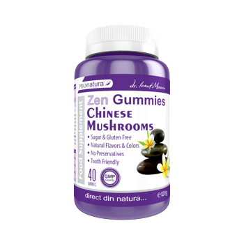 Zen Gummies Chinese Mushrooms, 40 jeleuri
