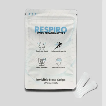 Respiro Invisible Nose Strips – Benzi nazale transparente (30 buc)