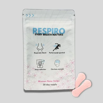 Respiro Pink Nose Strips – Benzi nazale roz, mărime mică (30 buc)